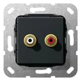 GIRA 563210 communication insert RCA, solder connection | matt black