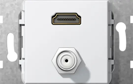 GIRA 567503 communication insert HDMI/F socket, coupling | pure white shiny