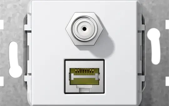 GIRA 569703 communication insert RJ45/F socket, LSA+/coupling | pure white shiny