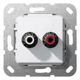 GIRA 566603 communication insert WBT-0708 Cu, cable lug/solder connection | pure white shiny