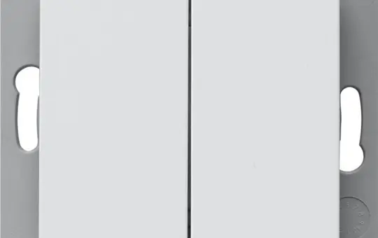 GIRA 242227 EnOcean wireless wall transmitter battery-free S 2-fold | pure white satin matt