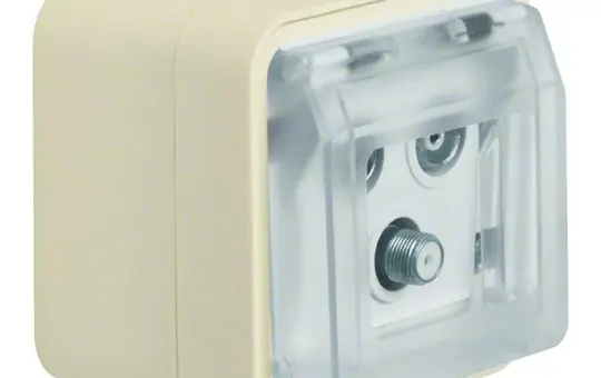 BERKER 12033532 surface-mounted antenna socket W.1 Triple, single can | polar white matt