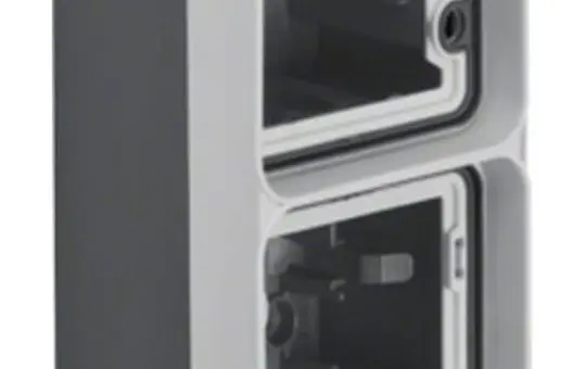 BERKER 6719333505 surface-mounted housing W.1 2-fold, vertical | light gray