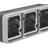 BERKER 6019303505 surface-mounted housing W.1 3-fold, horizontal | light gray