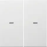 BERKER 80960389 Cover for pushbutton sensor S.1/B.3/B.7 2-fold | polar white glossy