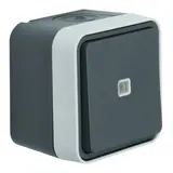 BERKER 50763505 surface-mounted rocker switch W.1 Changer, illuminated | grey/light gray matt
