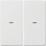 BERKER 80960329 Cover for pushbutton sensor Q.1/Q.3 2-fold | polar white velvet