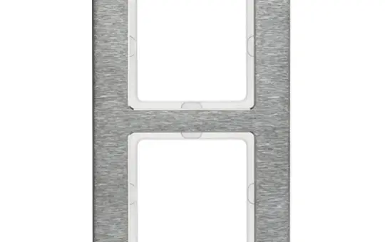 BERKER 10126083 cover frame Q.7 2-fold, vertical | brushed stainless steel