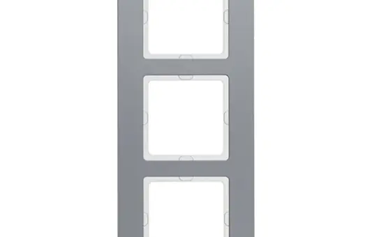 BERKER 10136074 cover frame Q.7 3-fold | blasted aluminum