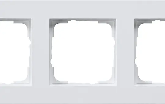 GIRA 0213225 cover frame E2 flat mounting type 3-fold | pure white satin matt