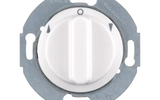 BERKER 381103 blind rotary switch R.classic 1-pole | polar white glossy