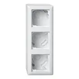 GIRA 106303 surface-mounted housing with frame standard 55 3-fold | pure white shiny