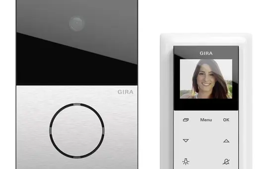 GIRA 2416000 TKS complete package System 106 Video, single-family home | stainless steel | 2,2 Zoll