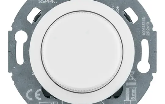 BERKER 294410 rotary dimmer series 1930 RLC, LED, 3-100W | polar white glossy