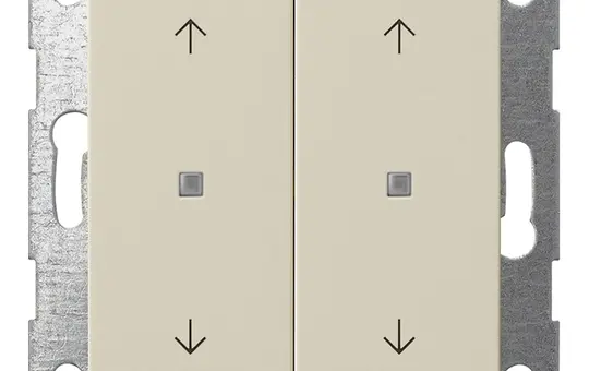 GIRA 517401 KNX pushbutton system 55 2-fold, 4 arrows | creamy white shiny