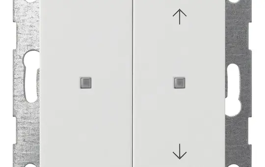 GIRA 517503 KNX pushbutton system 55 2-fold, arrows | pure white shiny