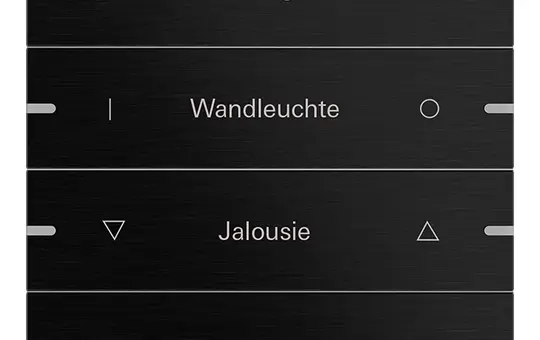 GIRA 5034126 rocker set writable for pushbutton sensor 4 4-fold | aluminum black