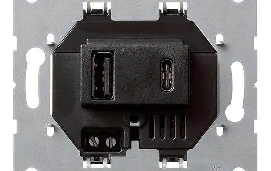 GIRA 236900 USB power supply USB A/C, 3.0 A | black