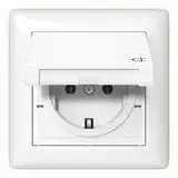GIRA 415703 SCHUKO socket complete System 55 1-fold, IP44 | pure white shiny