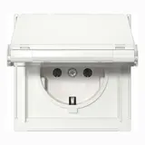 GIRA 441066 SCHUKO socket TX_44 Hinged cover, label | pure white