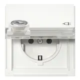 GIRA 456966 descr. SCHUKO socket TX_44 Hinged lid, same locks | pure white