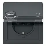 GIRA 456967 descr. SCHUKO socket TX_44 Hinged lid, same locks | anthracite