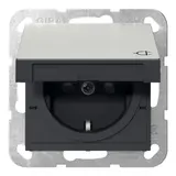 GIRA 4414600 SCHUKO socket system 55 Touch protection, hinged lid | stainless steel