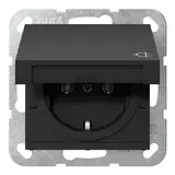 GIRA 4454005 SCHUKO socket system 55 Hinged lid | matt black