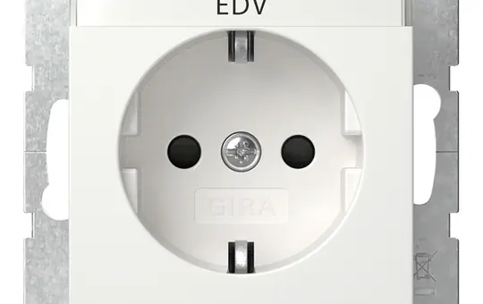 GIRA 446227 desc. SCHUKO socket system 55 Touch protection | pure white satin matt