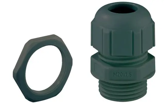 SPELSBERG KVR M20-MGM/sw cable gland with lock nut M20 | black