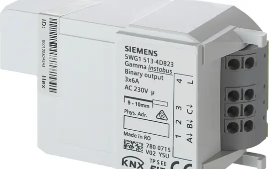 SIEMENS 5WG1513-4DB23 switching actuator module 3-fold, 6 A