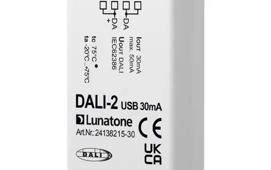 LUNATONE 24138215-30 DALI 2 USB interface Flush-mounted, 30 mA