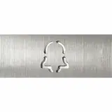 DOORBIRD 423873247 nameplate for D11x with bell symbol | V4A brushed stainless steel