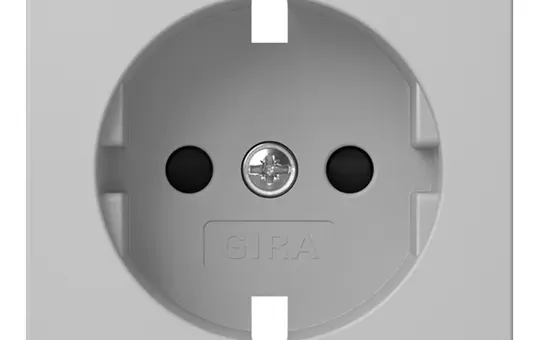 GIRA 4921015 cover for SCHUKO socket system 55 Touch protection | gray matt