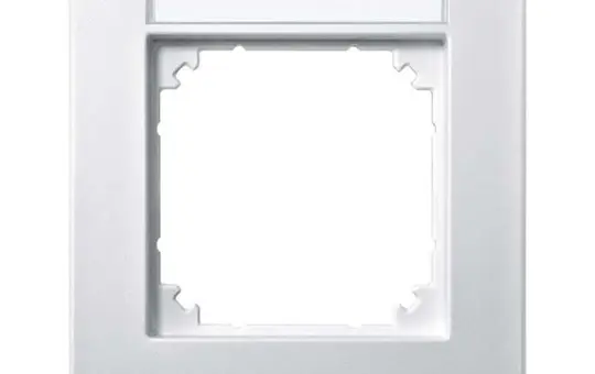 MERTEN 476119 described M-Plan cover frame 1-fold | polar white matt