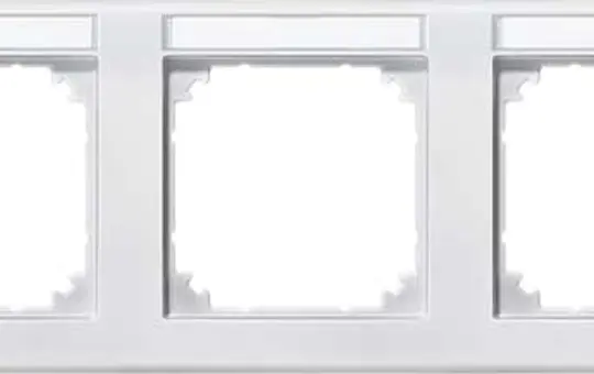 MERTEN 473319 described M-Smart cover frame 3-fold, horizontal | polar white matt