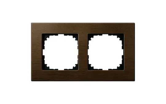 MERTEN MEG4052-3473 cover frame M-Plan real wood 2-fold | walnut