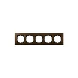 MERTEN MEG4055-3473 cover frame M-Plan real wood 5-fold | walnut