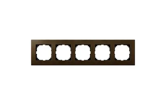 MERTEN MEG4055-3473 cover frame M-Plan real wood 5-fold | walnut