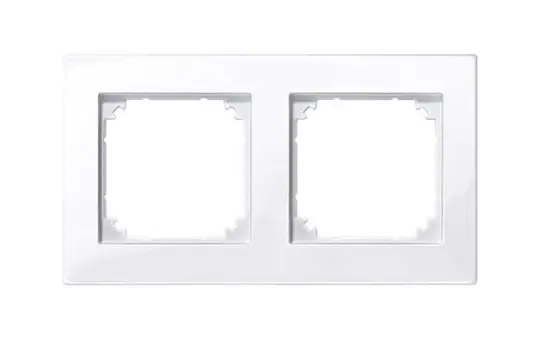 MERTEN 515225 M-Plan cover frame 2-fold | active white glossy