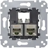 MERTEN MEG4576-0022 support plate with RJ45 connection modul 2-fold, Cat. 6a