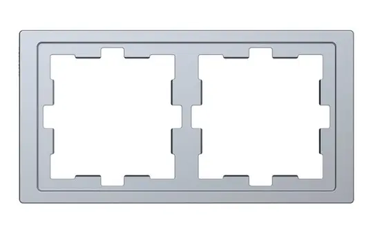 MERTEN MEG4020-6536 D-Life cover frame 2-fold | stainless steel