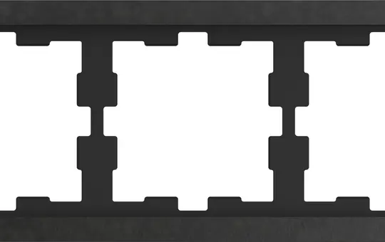 MERTEN MEG4030-6547 D-Life cover frame 3-fold | sanded slate