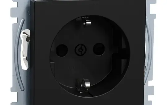 MERTEN MEG2300-0403 SCHUKO socket system M Ocean Plastic Touch protection | matt black