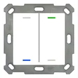 MDT BE-TAL55T2.01 KNX pushbutton light 55 m. temperature. 2-fold, neutral | pure white shiny