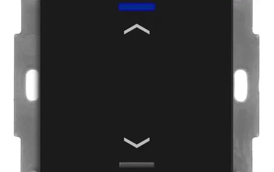 MDT BE-TAL55T106.A1 KNX pushbutton light 55 m. temperature. 1-fold, arrows | matt black