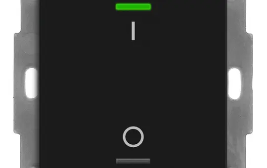 MDT BE-TAL55T106.B1 KNX pushbutton light 55 m. temperature. 1-fold, OK | matt black