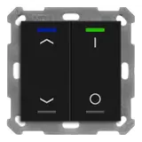 MDT BE-TAL55T206.C1 KNX pushbutton light 55 m. Temperature. 2-fold, arrows, IO | matt black