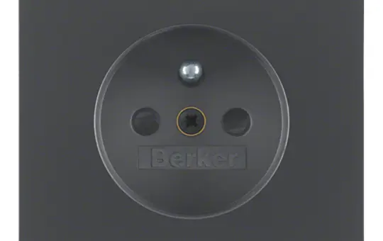 BERKER 6768757006 International socket K.1/K.5 FR/BE, contact protection | anthracite matt
