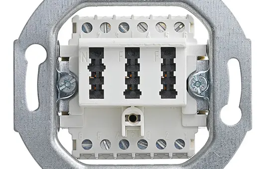 BUSCH-JAEGER 0242/04 telephone socket 2x6/6 NFF | alpine white